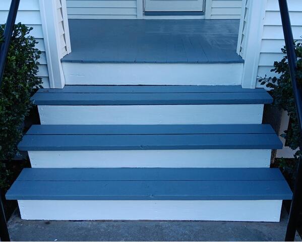 Porch Steps Painting after