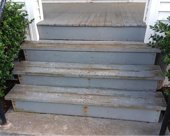Porch Steps Painting before