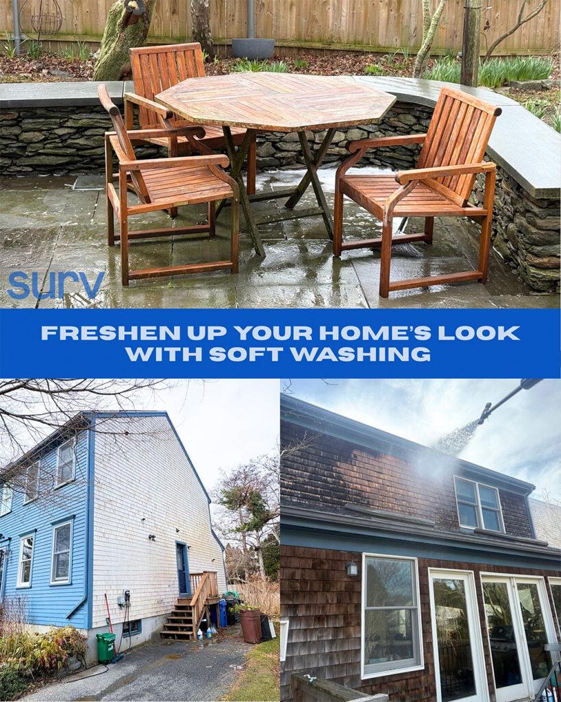Surv Soft Washing a Patio