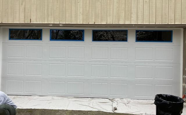 Garage Door Painting before