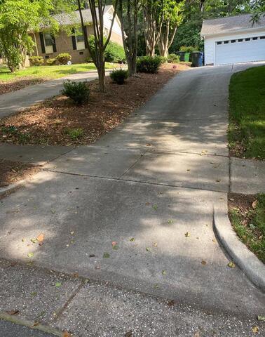 Driveway pressure washing before