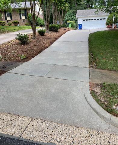 Driveway pressure washing after