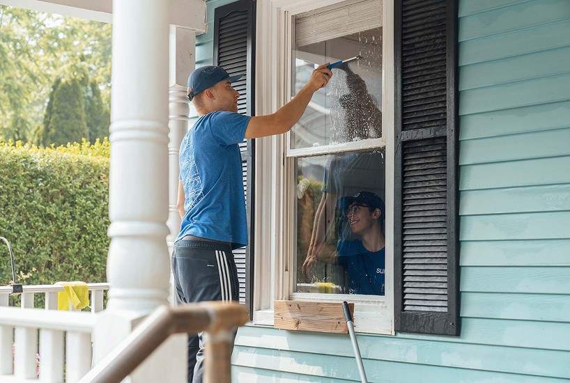 Washing a window