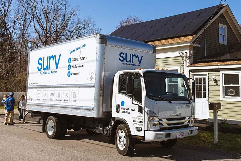 A Surv moving truck